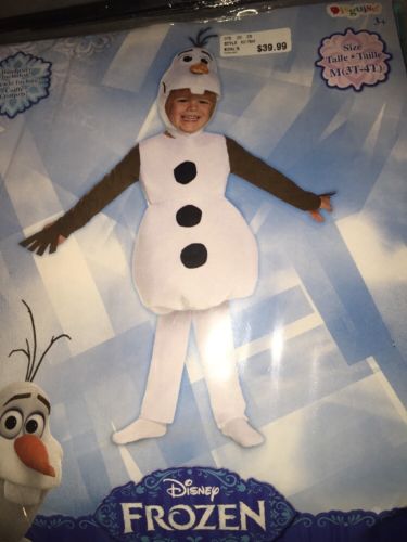 Disney Frozen Olaf Kids Costume Size 3T-4T Toddler New Snowman Medium