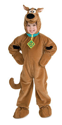 Scooby Doo Boys Deluxe Costume Child Plush Headpiece Jumpsuit Outfit kids fancy
