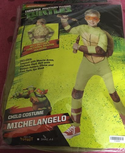 Teenage Mutant Ninja Turtles Michelangelo Costume Childs Small Halloween