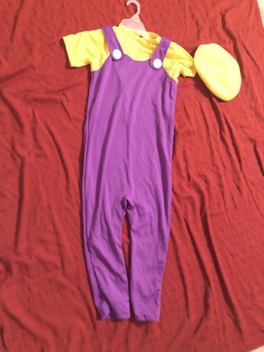 Wario Super Mario Brothers Costume Boys Sz 8 Medium Halloween #46