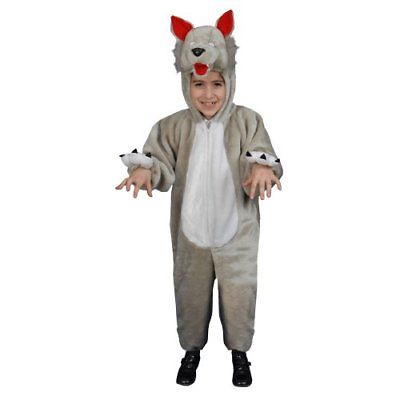 Kids Plush Wolf Costume Size: Large