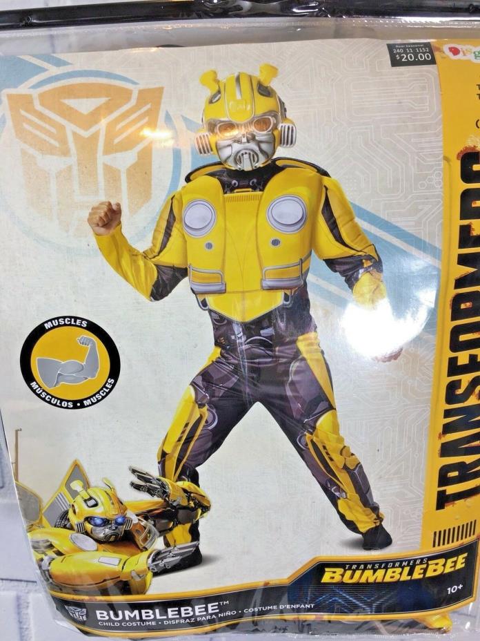 Transformers Bumblebee Child Costume, Disguise 10-12 New In Packaging (W68)