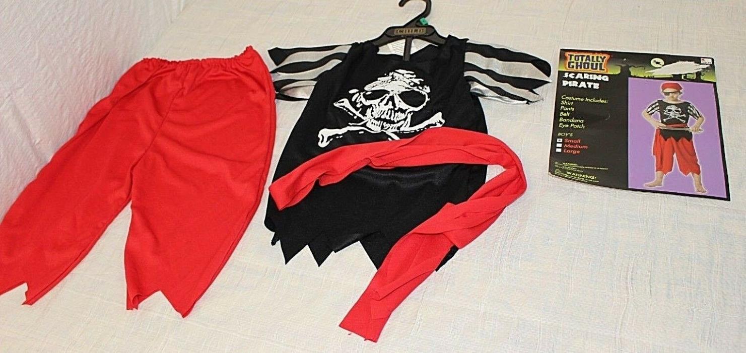 Totally Ghoul Scaring Pirate Boys Size Small 4 Piece Halloween Costume