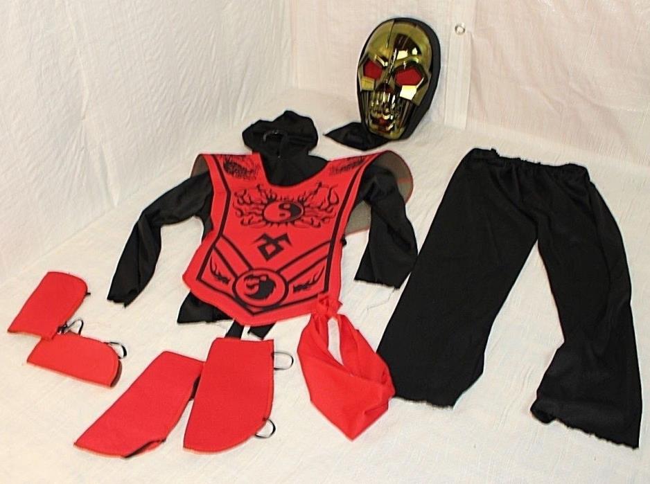Boys Ninja Halloween Costume Size 8 Mask, Hooded Top, Tunic, Pants