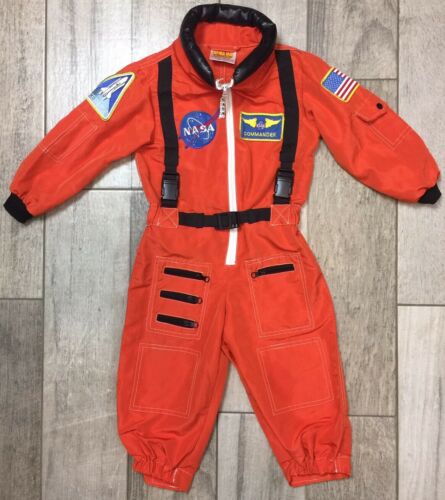 NASA Flightsuit Commander Astronaut Costume Get Real Gear Dress Up Kids Size 2-3