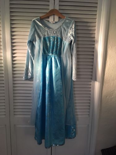 Little Dress Up Shop Sz 7 8 9 Elsa Frozen Dress Cape Shoes & Doll Costume Set