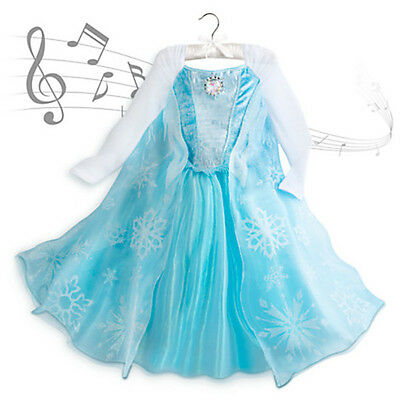 NWT DISNEY STORE Frozen Elsa Singing COSTUME GOWN LET IT GO 7/8  Queen