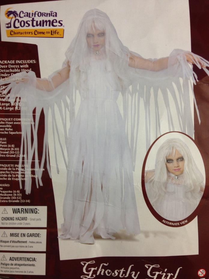 Girls Ghostly Girl Halloween Costume SMALL (6-8)