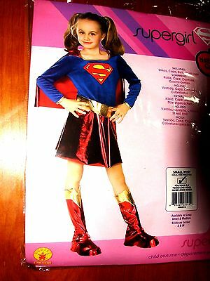 NEW SUPERGIRL DRESS UP HALLOWEEN COSTUME GIRL SIZE 4-6 SMALL NWT