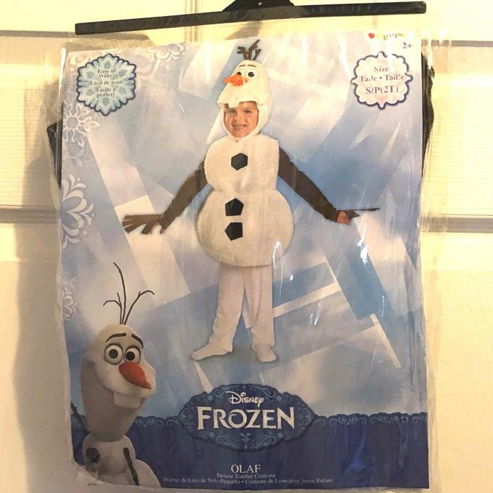NEW Disguise Disney Frozen Olaf Deluxe Toddler Costume S/P 2T Cosplay Boy Girl