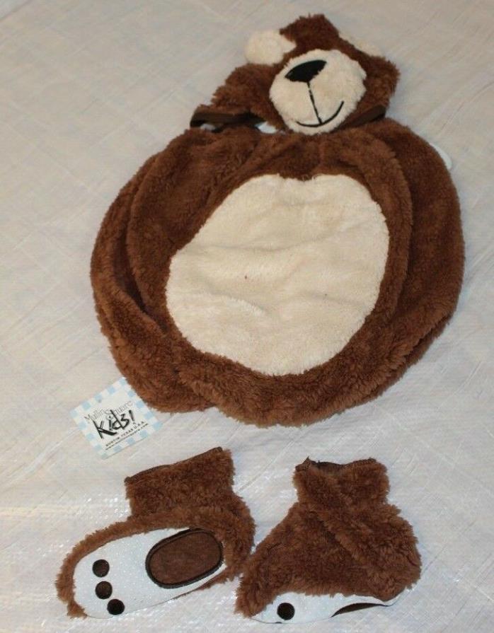 Mullin Square Kids Teddy Bear Halloween Costume Hat & Booties 1 SZ up to 25 lbs