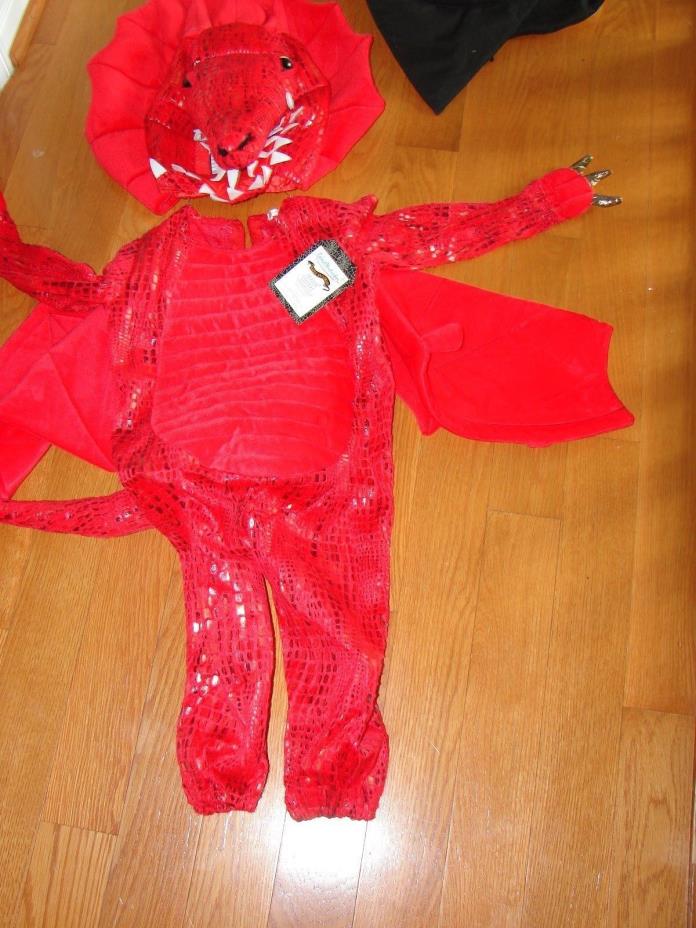 POTTERY BARN KIDS RED DRAGON COSTUME BOYS SIZE 3T THIS IS ADORABLE YOUR SON WILL
