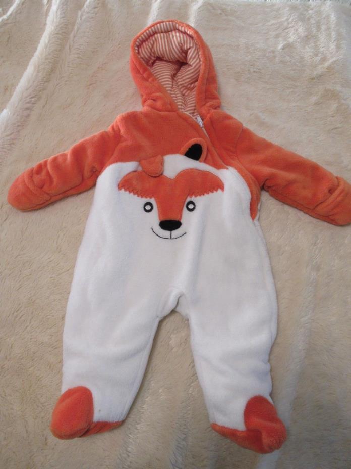 Confortable warm fox sleeper Quiltex baby boy size 3-6 months