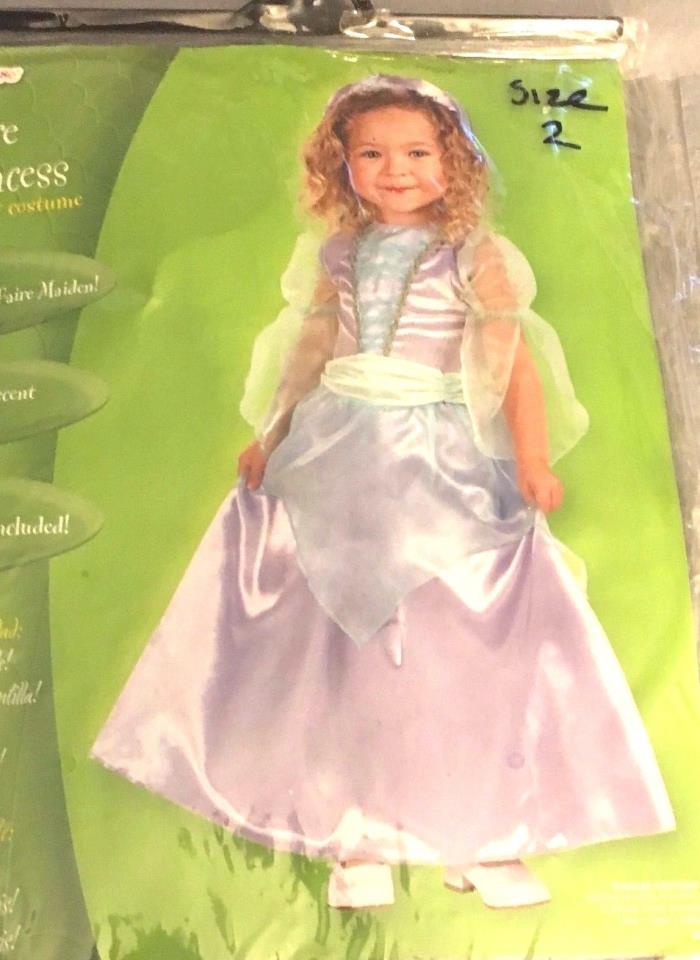 Size 2T ~ New in Package ~Princess Party~Play Dress Up Costume ~New In Package