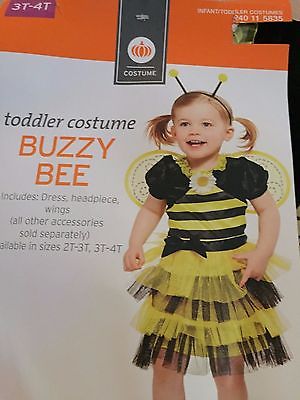Bumble Bee Buzzy Bee Costume Baby Child Halloween Costume 3T-4T Toddler Dress up