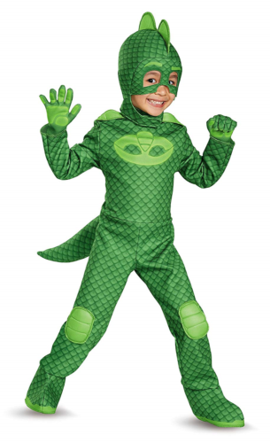 Gekko Deluxe Toddler PJ Masks Costume, Medium/3T-4T