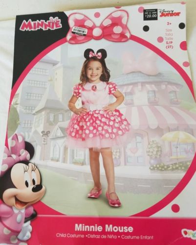 New Girls Pink Minnie Mouse Dress, Size 2T,