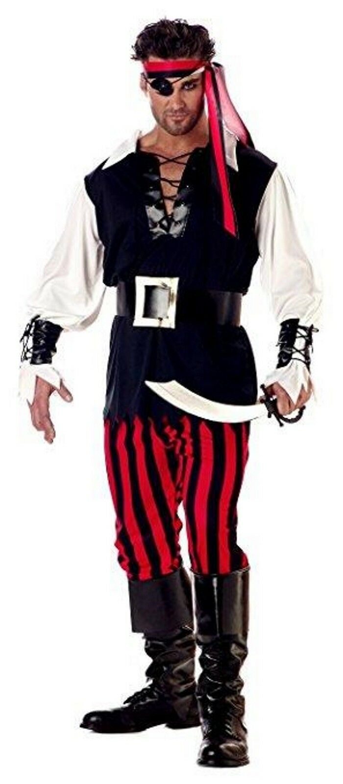 California Costumes Cutthroat Pirate Men Buccaneer Adult Costume w/ Sword, XL