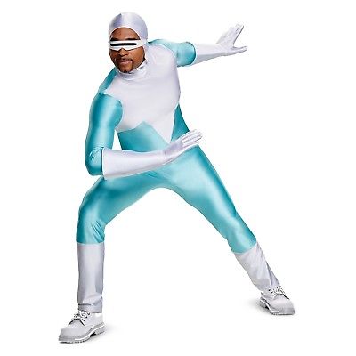 Men's The Incredibles FROZONE Super Suit Deluxe Costume XXL 50-52