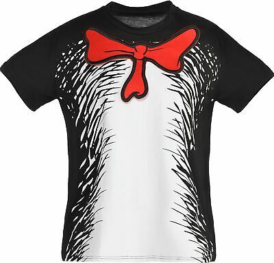 Dr. Seuss Cat in the Hat T-Shirt for Kids, Halloween Costume Accessories, XS/S