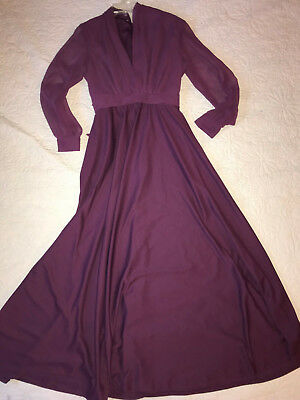 EMMA regency Jane Austen dress gown COSTUME size 10  Victorian burgundy