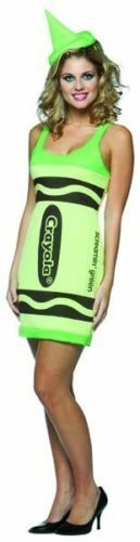 Screamin' Green Crayola Crayon Tank Dress Costume Adult Standard One Size