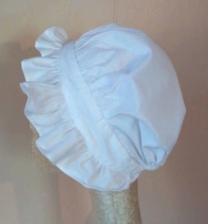 Colonial Round Eared Cap 18th Century Regency Reenactor Women's Girls Hat