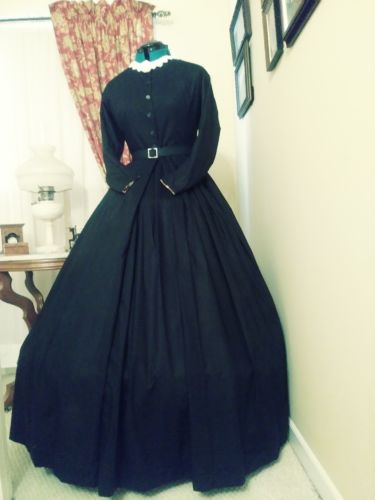 Civil War Reenactment  Mourning Day  Dress Size 26 Black