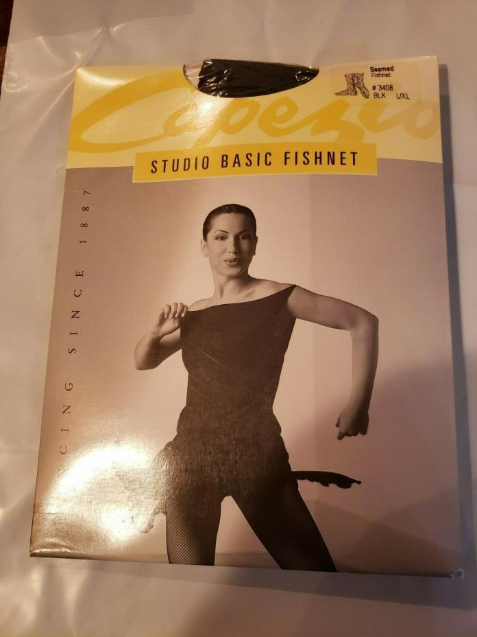 Capezio #3408 black fishnet tights Adult large / xlarge with seams