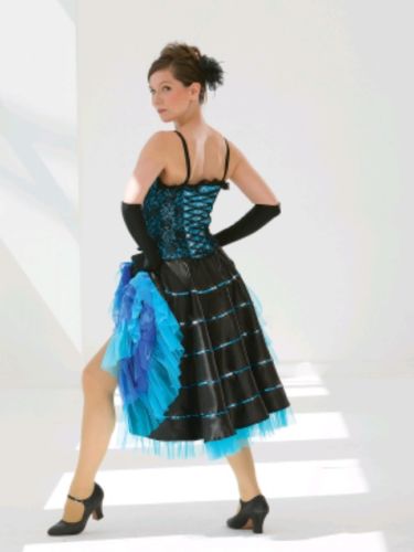 Revolution Dancewear Costume Dress Up I love Paris 797 size MA peacock blue