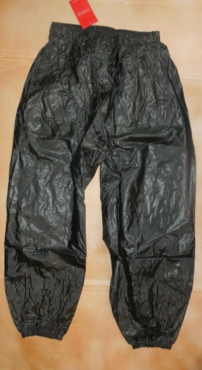 NEW CAPEZIO 10848W Perspiration Pants Black Vinyl Ladies Ankle Length