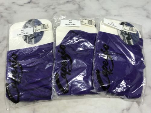 3 Pair Capezio ATHLETIC BRIEFS Adult Size X Large Purple Dancewear