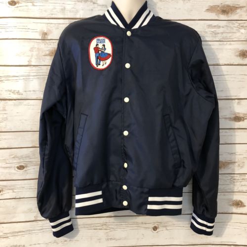 Vintage SQUARE DANCE PATCH Jacket Swingster World Of Wearables Adult LG Retro