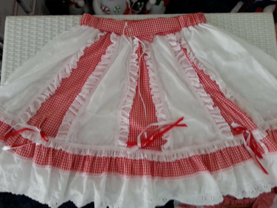 RED AND WHITE CHECK SQUARE DANCE OUTFIT