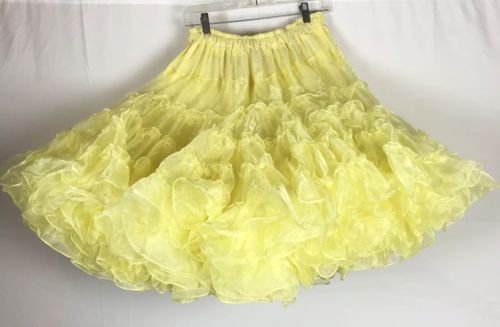 Crinoline Petticoat Square Dancing Royal Petticoats Size M Yellow Vintage