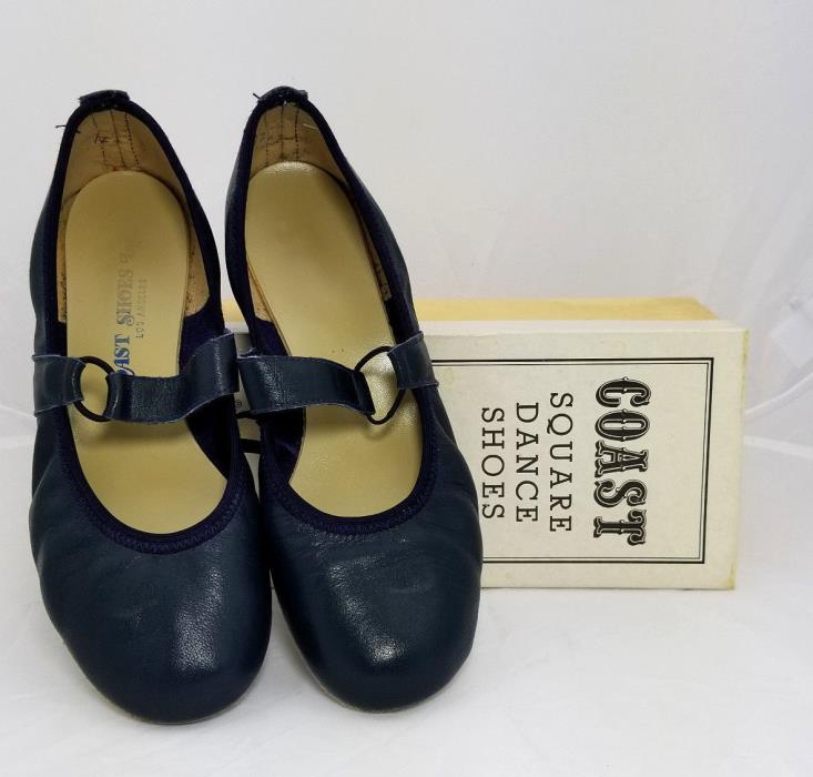 Coast Square Dance Shoes Sz 5.5 M Navy Blue