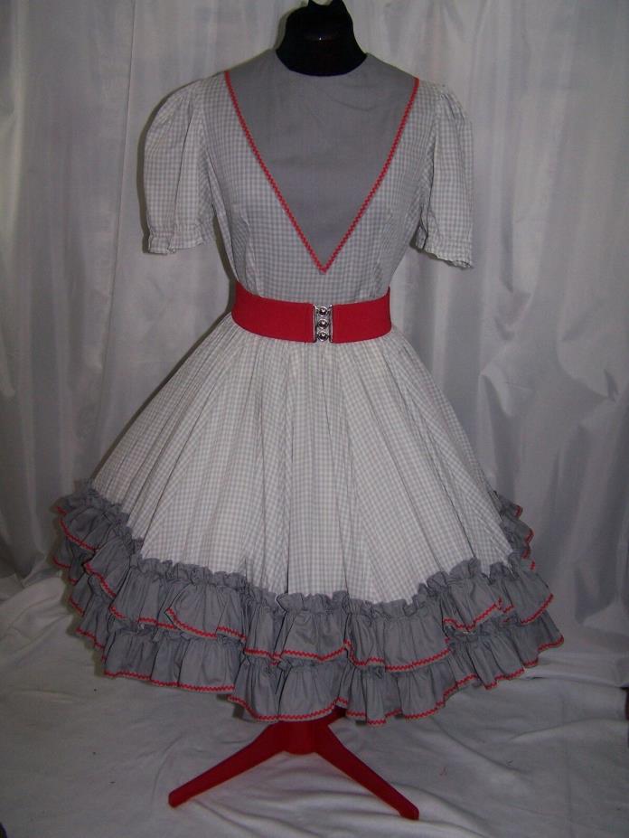 Vintage Square Dance Lolita Cosplay Dress See Measurements for Size