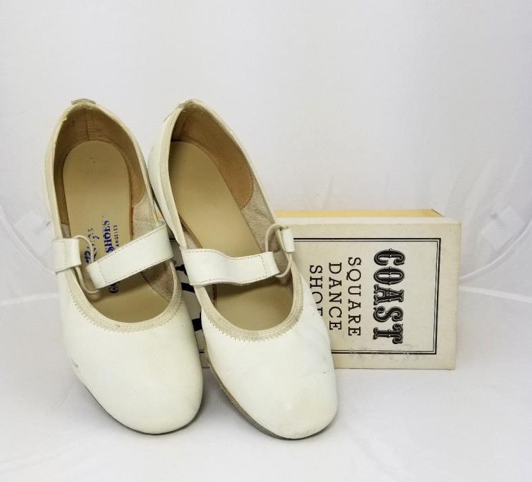 Coast Square Dance Shoes Womens Sz 6 N White Bone