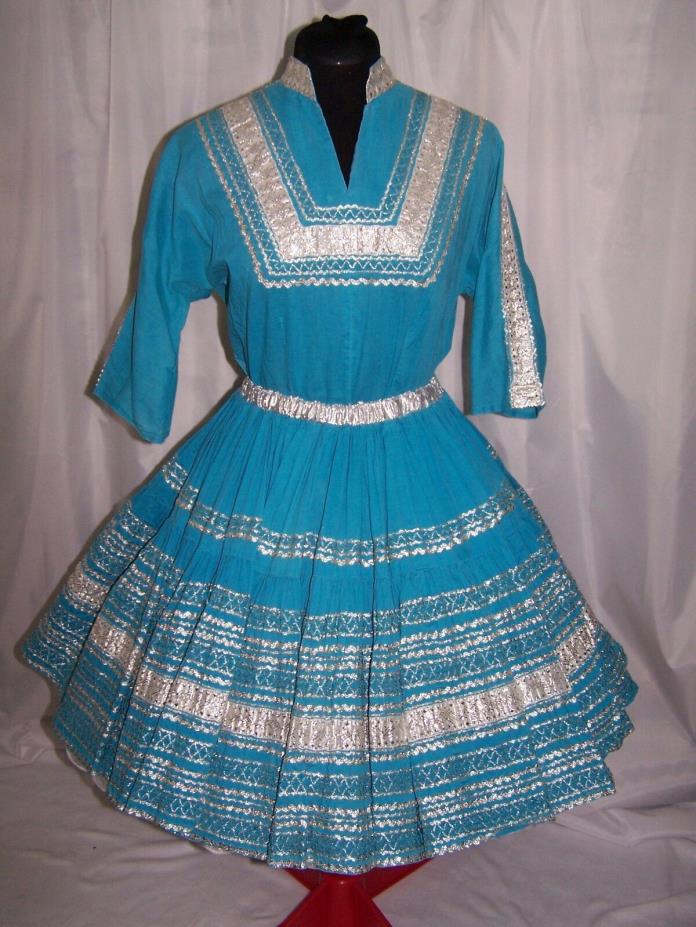 Western Square Dance Vintage Top & Skirt See Measurements for Size