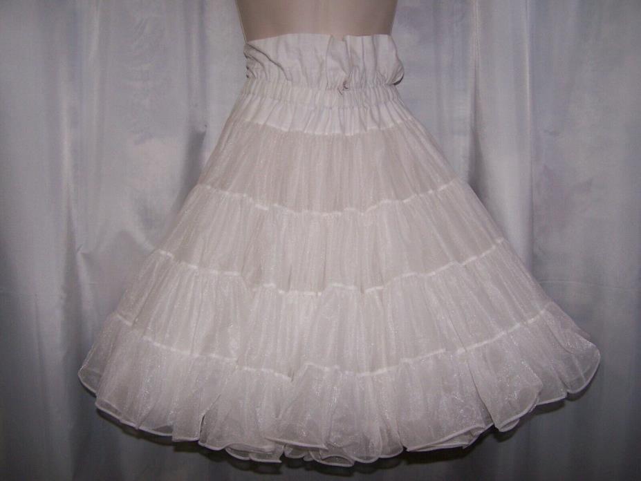 Vintage Malco Modes Square Dance Petticoat Shimmery, Fishline Waist 22-40