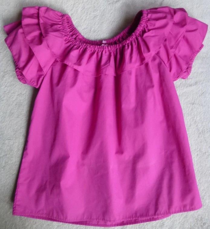 Perky Deep Pink Square Dance Blouse By Malco Modes - Size P-M?