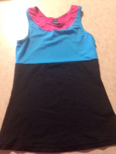 Ladies BLOCH Dance Shirt Top Size P Petite Black Blue Pink Sleeveless