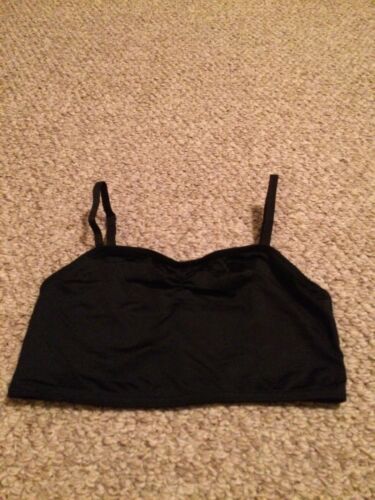 Weissman Dance Black Crop Top/Bralette Adult Small Stretch EUC