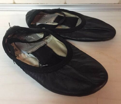 Revolution dancewear Toddler Ballet Shoes black leather girls 13 M