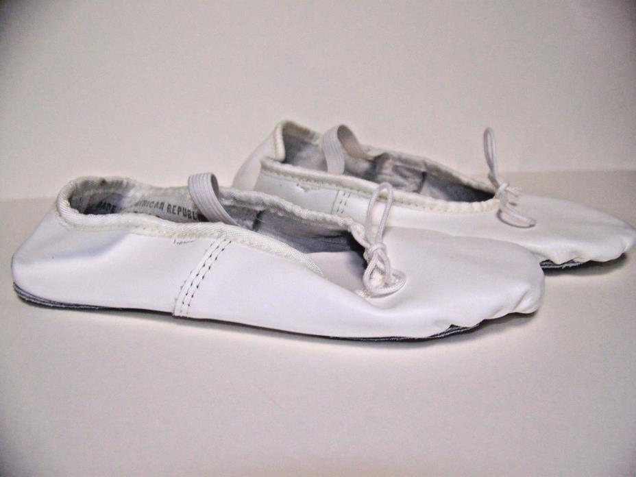 2 Pair Lot- Kids Award White Ballet Shoes for Dancers- Children's Size 1.5 & 3.5