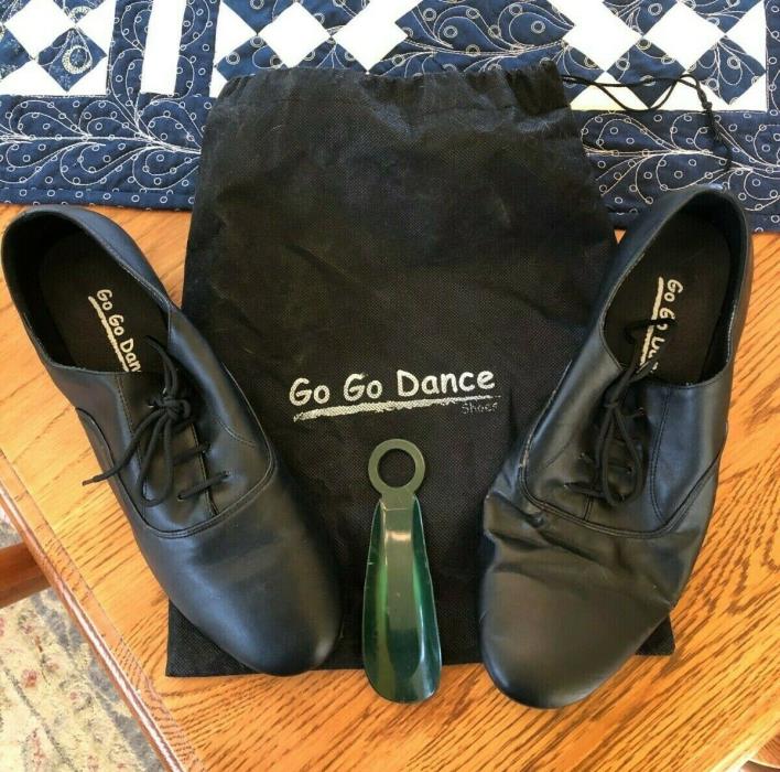 Men's Black Size 11 Go Go Ballroom Dance Shoes in Bag