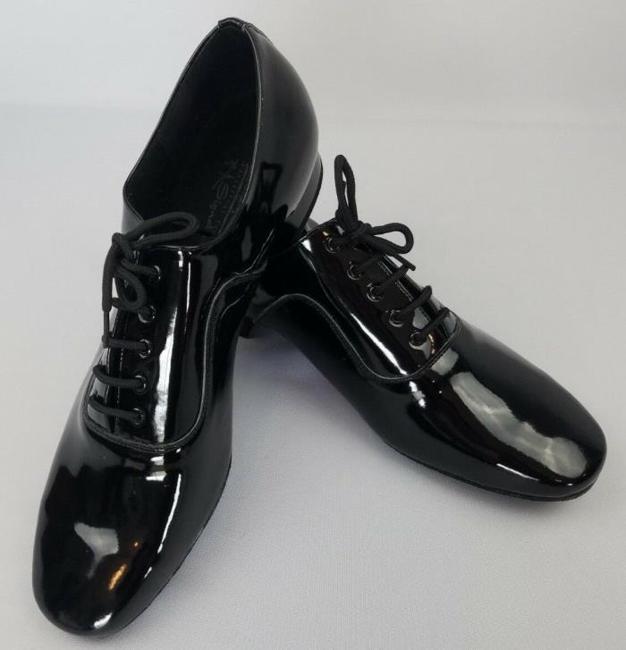 Very Fine Mens Signature Series C917101 Black Patent Suede Sole Dance Shoes US13