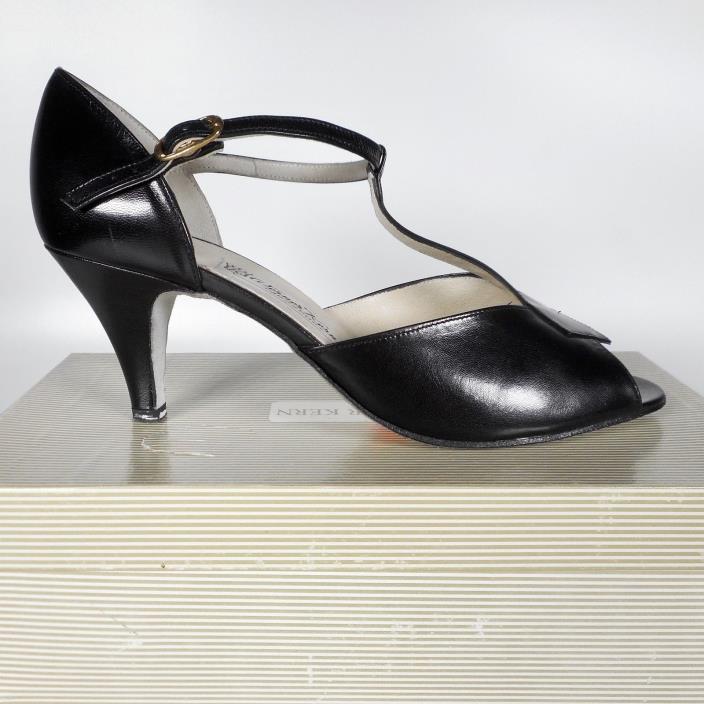 Werner Kern Womens Glenda Black Ballroom  Dance Shoe Leather Open Toe UK 7 US 9