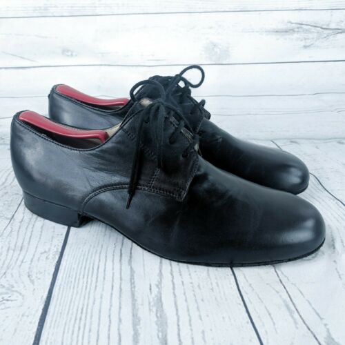 Werner Kern Tanzsport Black Leather Ballroom Dance Shoes Men's Sz. 8.5 (US 10)