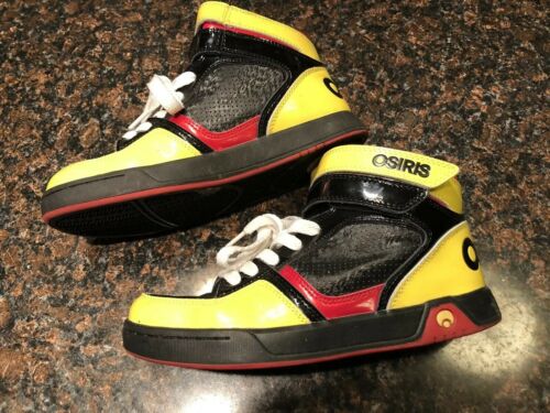 Osiris Yellow, Red, & Black Skater Hip Hop Shoes Sz6